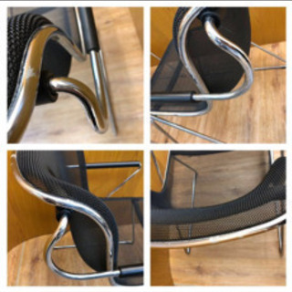 ★希少★ペネロペチェアー四脚セット★チャールズ・ポロック作 キャステリ社 スチールワイヤーメッシュCharls Pollock（567）AKARI