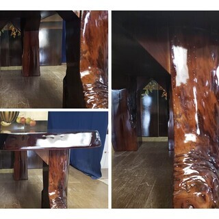 【Ｉ１ 逸品 欅一木無垢 一枚板 テーブル】