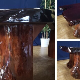 【Ｉ１ 逸品 欅一木無垢 一枚板 テーブル】