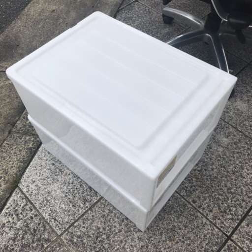 イオン トップバリュ クローゼットケース 浅型 2個 エコエコライフ 京都の収納家具 収納ケース の中古あげます 譲ります ジモティーで不用品の処分