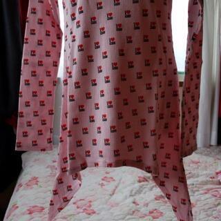 新品
ハートプリント長袖ワッフルＴシャツ - 服/ファッション