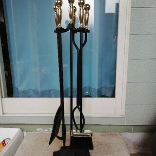 薪ストーブとファイアーセット4点