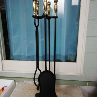 薪ストーブとファイアーセット4点