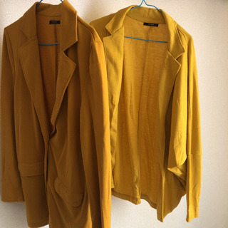黄色 からし色 ジャケット 