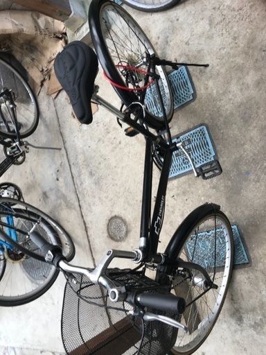 27インチギア付き自転車黒売ります