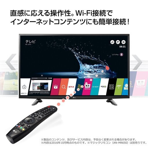 半額は4万！！！ LG 49V型 (49UH6100) 4K液晶テレビ HDR対応