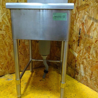 4054-0）業務用 ステンレス 一槽シンク W600×D450×H800（BGH120
