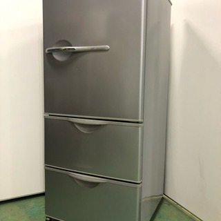 上に電子レンジを置いて使える3ドア冷蔵庫！ SANYO 255L ☆近隣 