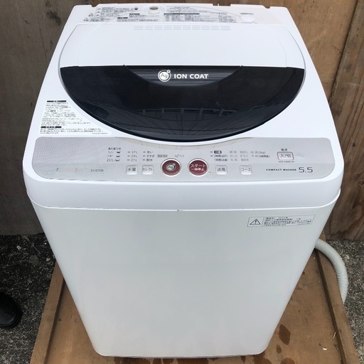 【配送無料】SHARP 5.5kg 洗濯機 ES-GE55K