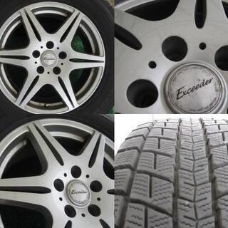 1７インチ7.0J/トヨタハリアー使用/Exceeder/5穴114.3（キズ、ガリ、腐食あり）/タイヤ225/65R17/8～9分山/4本セット 