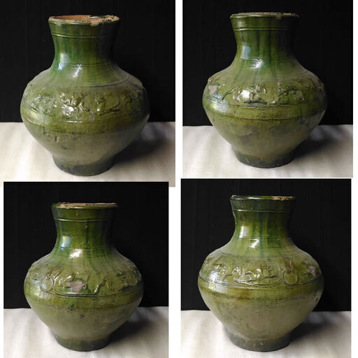c194 中国 漢 緑釉 壺 漢時代 中国古玩 - 広島県のその他