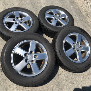 トヨタ純正 タイヤホイール4本セット 2018年製 195/65R15　スタッドレス ICE FRONTAGE　バリ山 15X6J ET50 5X114.3 管理番号9201