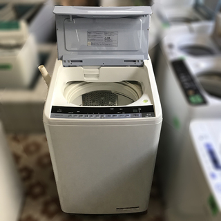 日立 BW-8WV [ビートウォッシュ 全自動洗濯機 （8kg） ブルー 2016年式 店頭引取りOK/ ★札幌市内送料無料★　　　　　　　S