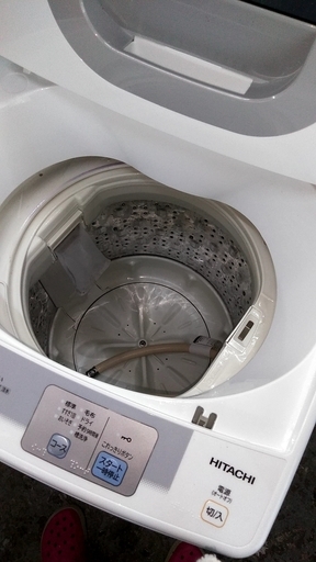 横浜発 洗濯機 5キロ 日立 スリムコンパクト ひとり暮らしに - 生活家電