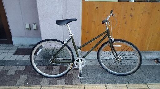 [kiyoto Japan] NATURAL CYCLE 650c シングルスピードのクロスバイク(モスグリーン)