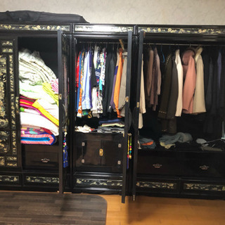 螺鈿細工 タンス クローゼット 