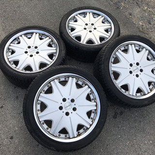 社外ホイール付き4本セット WORK VARIANZA 19X8J ET40 5X114.3 美品 ◇KINFOREST KF550　245/40ZR19 2014年製　バリ山 管理番号9205