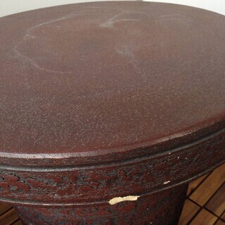 信楽焼 テーブル＆椅子4客 庭置き オブジェ アンティーク