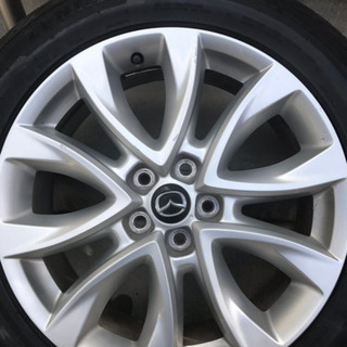 マツダCX-５ 純正 19インチ 7J PCD114.3 5穴 オフセット50 タイヤ付き4本セット