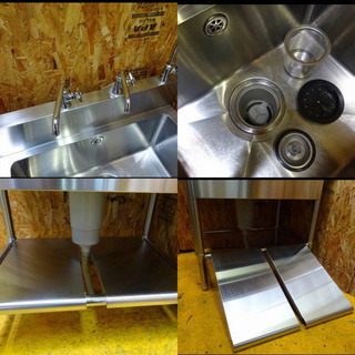 （4074-0）業務用 ステンレス 一槽シンク Ｗ750×Ｄ600×Ｈ800（ＢＧＨ150） 厨房機器 流し台　飲食店　店舗　大阪 4074-0）業務用 ステンレス 一槽シンク W750×D600×H800（BGH150