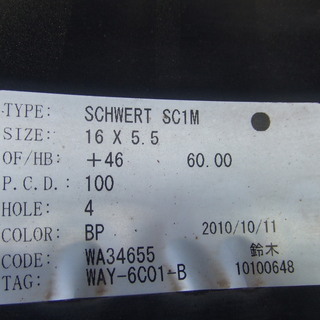 軽、WORK SCHWERT SC1M １６インチ　165/50R16　４本セット　 ワーク シュヴァート 2026年最新】Yahoo!オークション -work シュバート 16インチの中古品