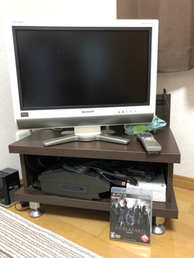 テレビ・テレビ台・プレステ3(コントローラー×2・ソフト×1)