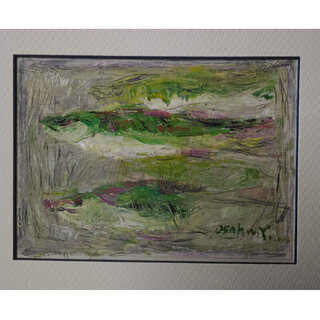 c196 油絵 吉原修 魚 ベラ 絵画 手描き