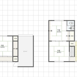 【ペット可】三原病院近くのガレージ付の貸家 5DK P2台可能の画像