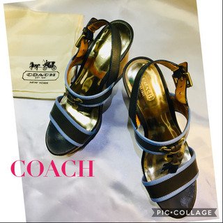 最終値下げ ☆ 中古品  coach サンダル サイズ38  収...