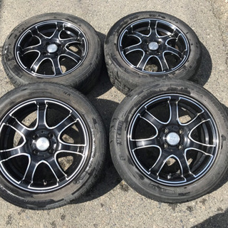 社外ホイール4本セット 195/55r15 15X6.5J ET...