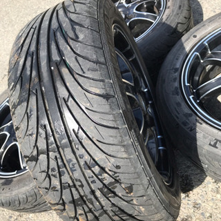 社外ホイール4本セット 195/55r15 15X6.5J ET35 4X100 ●PIAA ピア EURO TECH S7 美品 管理番号9602