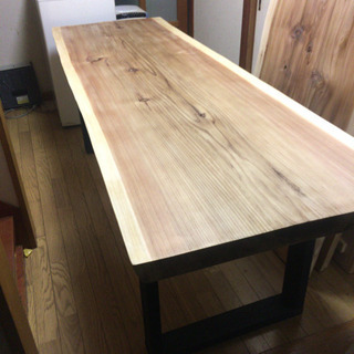 値下げ☆特大 W210サイズ 一枚板ダイニングテーブル 銘木 オイル仕上げ 近場無料でお届け可☆