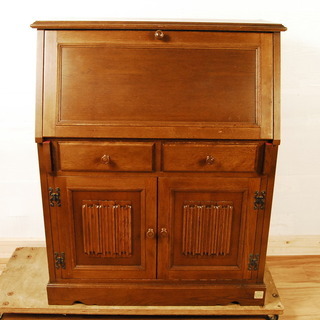 0626 ライティングビューロ MORIYA WOODLAND FURNITURE 木製 デスク 机 書斎机 幅87.5cm 高さ109cm 愛知県岡崎市 直接引取可　アントレ