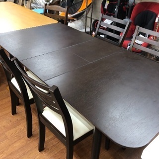 エクステンションテーブルのダイニングテーブル5点セット！ エクステンションテーブルのダイニングテーブル5点セット！