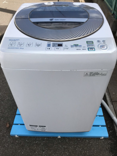 13年製 SHARP 9kg 全自動洗濯機 Ag+【ES-GV90M-N】風乾燥 大容量