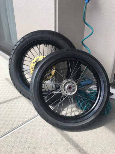 正様専用Dトラッカー250ホイール前後セット 【沖縄県那覇市で 正様専用Dトラッカー250ホイール前後セット 【沖縄県那覇市で