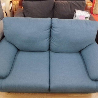 2人掛けソファ ソファー ターコイズブルー 幅:142cm 札幌 西岡店