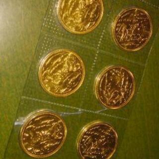 ◆天皇陛下御在位60年◆超絶レアな10枚シート◆記念貨幣◆10万金貨◆引取優先◆