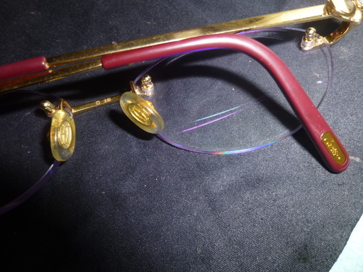 K18眼鏡　カルティエ　K18　約30ｇ程度　購入価格：998000円　高島屋購入