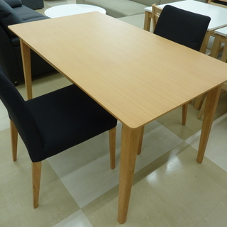 安井家具 ダイニングテーブルセット 伸縮式 チェア2脚 天然木素材 中古品 札幌市 清田区