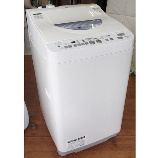 ♪SHARP/シャープ 洗濯機 ES-TG55L 5.5kg 2015年製 乾燥機能付 洗濯槽 ...