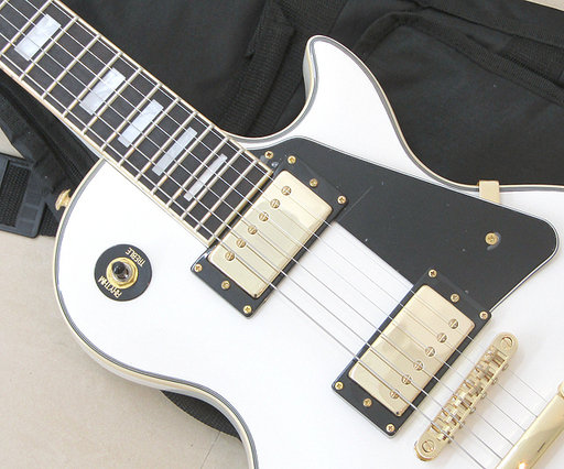 BUSKER'S バスカーズ BLC300 エレキギター レスポールカスタムタイプ ホワイト 中古美品 動作確認済み