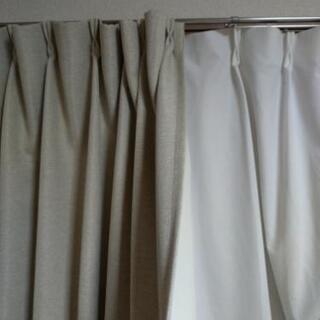 遮熱ミラー花粉キャッチレースカーテン＆遮光一級カーテン(腰高窓用)