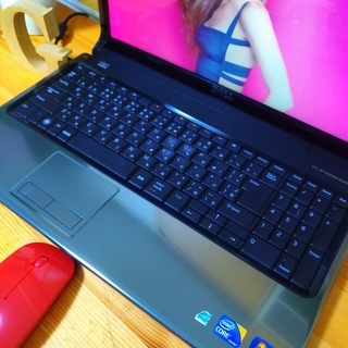 超可愛いルビーレッドのDell♪ corei3大容量500Gで高性能☆ 最新