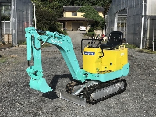 クボタ K-008 ユンボ バックホー ミニ 油圧ショベル ゴムキャタ