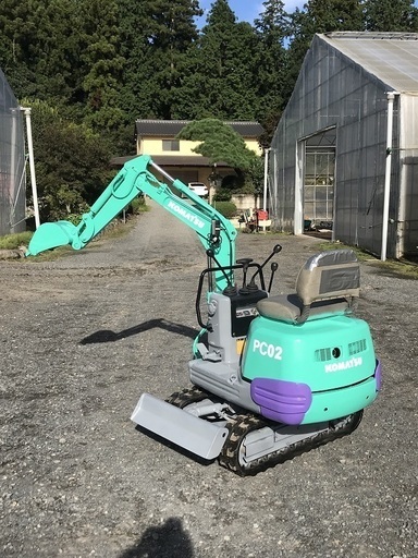 コマツ 販売済み PC02 0.5トン ユンボ バックホー 油圧ショベル ゴムキャタ 