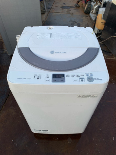 ★◆ 洗濯機 5.5kg シャープ ES-GE55N-S 2013年製 シルバー 動作品 配送可！