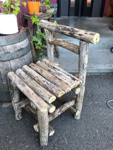 流木の椅子 古木の椅子 手作り椅子 ガーデニング雑貨 ぽけっと 旭川の家庭用品 ガーデニング の中古あげます 譲ります ジモティーで不用品の処分