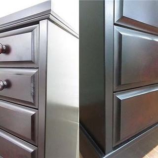 ss0281 民芸調 チェスト 9段 ダークブラウン 引き出し11杯 木製 天然木