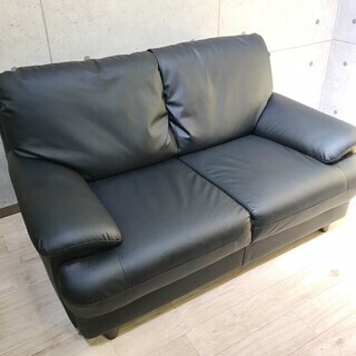 K*94 2人掛けソファ ニトリ ブラック 黒 合皮 【公式通販】